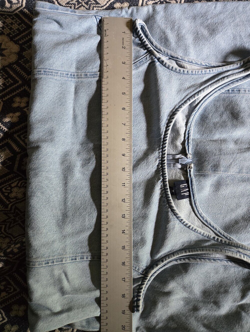 GAP Light Blue Denim Tank Dress - M - Picture 6 of 6